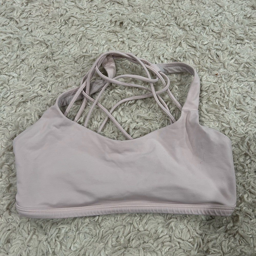 Lululemon Pink Strappy Sports Bra